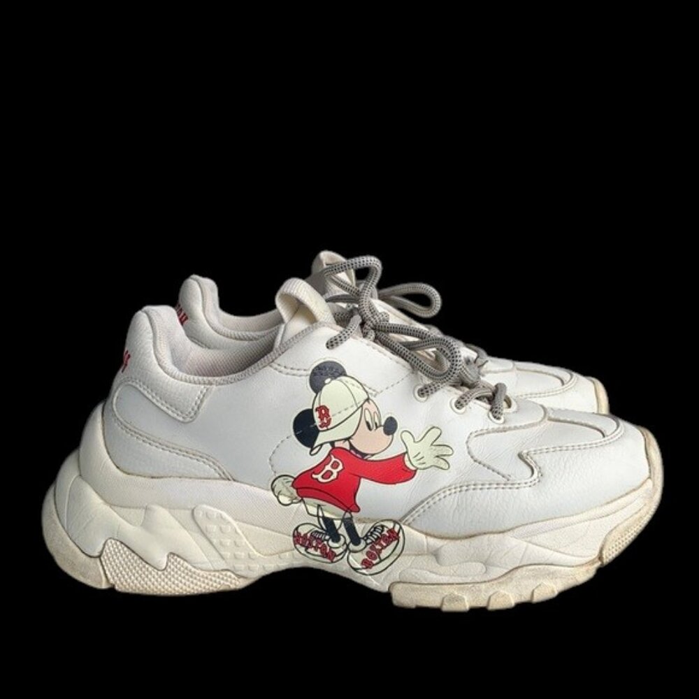 MLB x Disney‎ Mickey Boston Sneakers Mens 8 White Chunky Platform Streetwear
